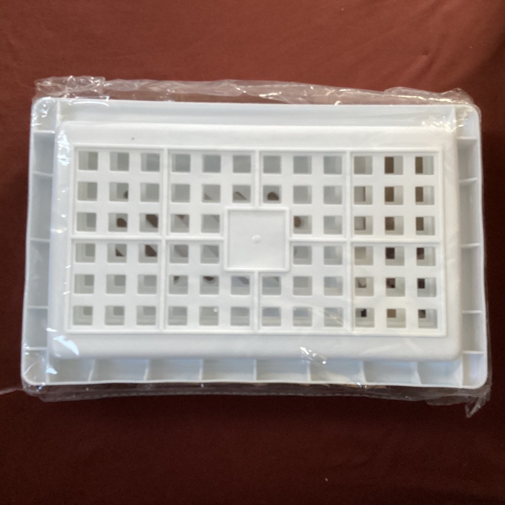 White Plastic Desktop Storage Rack -Multi-Functional Rectangular Organizer Shelf - Picture 8 of 8